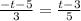 \frac{-t-5}{3}=\frac{t-3}{5}