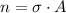 n = \sigma \cdot A