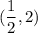 (\dfrac{1}{2},2)