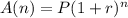 A(n)=P(1+r)^n