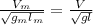 \frac{V_{m}}{\sqrt{g_{m}l_{m}} }=\frac{V}{\sqrt{gl} }