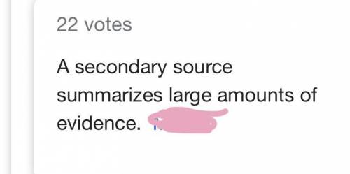 In which respect is a secondery source more helpful than a primery source