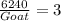 \frac{6240}{Goat} = 3