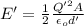 E'=\frac{1}{2}\frac{Q'^2A}{\epsilon_o d'}