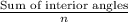 \frac{\text{Sum of interior angles}}{n}