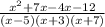 \frac{x^2+7x - 4x -12}{(x-5) (x +3)(x+7)}
