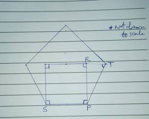 PR and PS are two sides of a square. PS and PT are two sides of a regular pentagon. PR and PT are tw
