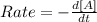 Rate=-\frac{d[A]}{dt}