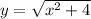 y = \sqrt{x^2+4}