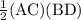 \frac{1}{2}(\text{AC})(\text{BD})