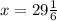 x=29\frac{1}{6}