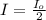 I =\frac{I_o}{2}