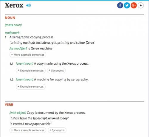What do google ane xerox have in common