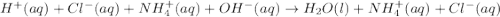 H^+(aq)+Cl^-(aq)+NH_4^+(aq)+OH^-(aq)\rightarrow H_2O(l)+NH_4^+(aq)+Cl^-(aq)