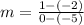 m  = \frac{1- (-2)}{0 - (-5)}