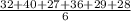 \frac{32+40+27+36+29+28}{6}