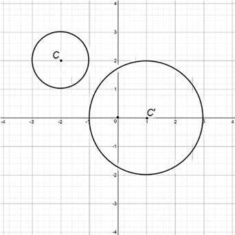 Circles c and c are similar state the translation rule and the scale factor of dilation