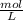 \frac{mol}{L}