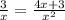 \frac{3}{x}=\frac{4x+3}{x^2}