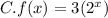 C. f(x) = 3(2^x)