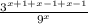 \frac{3^{x+1+x-1+x-1}}{9^x}