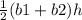 \frac{1}{2} (b1 + b2)h