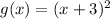 g(x)=(x+3)^2