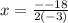 x=\frac{--18}{2(-3)}