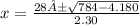 x = \frac{28±\sqrt{ 784 - 4 . 180} }{2 . 30}