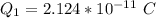 Q_1 =  2.124 *10^{-11} \  C