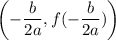 \left(-\dfrac{b}{2a},f(-\dfrac{b}{2a})\right)