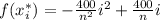 f(x^{*}_{i})=-\frac{400}{n^{2}}i^{2}+\frac{400}{n}i