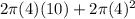 2\pi (4)(10)+2\pi (4)^2