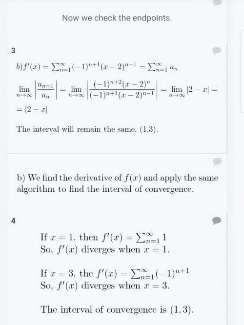 Find the intervals of convergence of f(x), f '(x), f ''(x), and ∫f(x) dx. (Be sure to include a chec