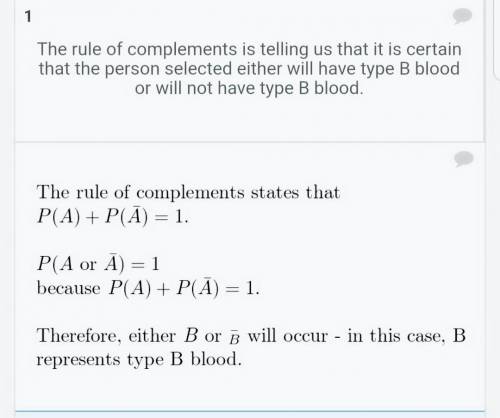 When randomly selecting an adult, let B represent the event of randomly selecting someone with type