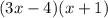 (3x-4)(x+1)