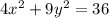 4x^2+9y^2=36