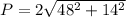 P  =2\sqrt{48^2 + 14^2