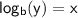 \large \sf log_b(y)=x