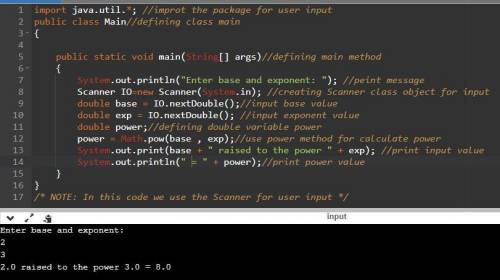 1. Here is a program segment to find the quantity base . Both base and exp are entered at the keyboa