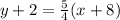 y + 2 =  \frac{5}{4} (x + 8)