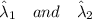 \hat \lambda_1 \ \ \ and \ \ \ \hat \lambda_2