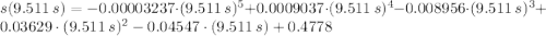 s(9.511\,s) = -0.00003237\cdot (9.511\,s)^{5}+0.0009037\cdot (9.511\,s)^{4}-0.008956\cdot (9.511\,s)^{3}+0.03629\cdot (9.511\,s)^{2}-0.04547\cdot (9.511\,s)+0.4778