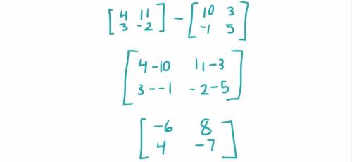 Subtract the matrices