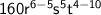 \sf 160 r^{6-5}s^5t^{4-10}