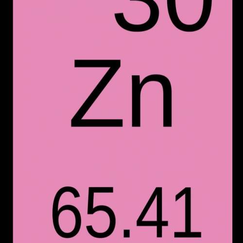 What is the molar mas of zinc (Zn)? 6.02 g/mol 30.0 g/mol 48.7 g/mol 65.38 g/mol