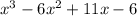 x^3 - 6x^2 + 11x - 6