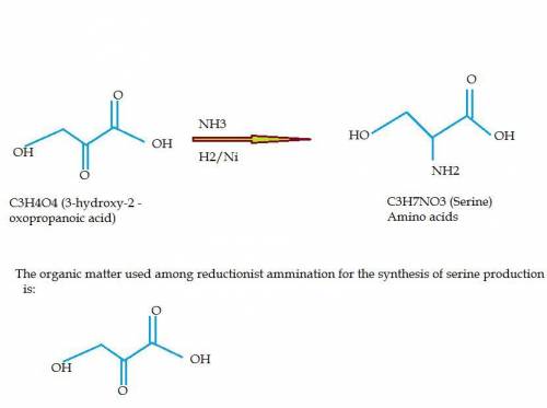 Amino acids can be synthesized by reductive amination. Draw the structure of the organic compound th