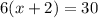 6(x+2)=30