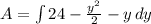 A = \int {24-\frac{y^{2}}{2}-y } \, dy